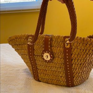 Michael Kors straw / jute tote or beach bag